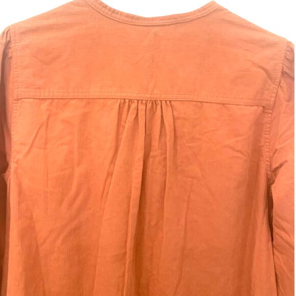 Free Assembly Prairie Dress 2XL Peach Tiered Corduroy Balloon Sleeve Boho NEW - Picture 8 of 10